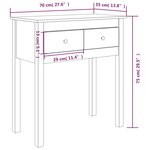 vidaXL Table console Marron miel 70x35x75 cm Bois massif de pin