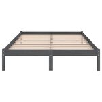 vidaXL Cadre de lit sans matelas gris bois massif