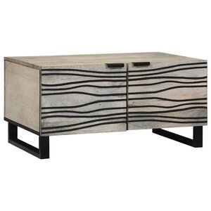 vidaXL Table basse Beige et Noir 80 x 50 x 40 cm