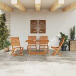 vidaXL Ensemble de salle à manger pour jardin 5 Pièces Marron