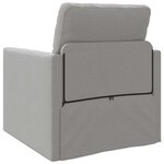 vidaXL Canapé-lit avec coussin Gris nuage 74 x 77 x 81 cm tissu