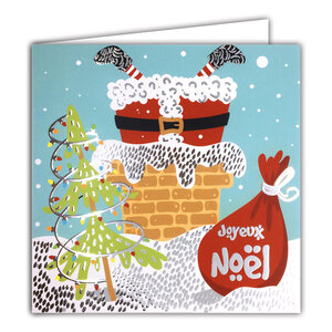 Carte Joyeux Noël avec Enveloppe Blanche 15x15cm