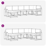 vidaXL Ensemble de canapés d'extérieur 7 Pièces Naturel et Beige