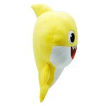 Baby Shark - Peluche sonore Baby Shark 30 cm - peluche musicale - bébé requin - jaune