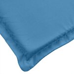 vidaXL Coussin de chaise longue bleu mélangé 200x50x4 cm tissu