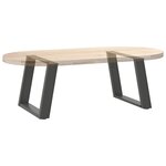 vidaXL Pieds de table basse en U 2 pièces Anthracite 60 x (42-43) cm Acier