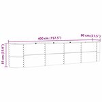 vidaXL Bac de jardin surélevé Vert 400x80x81 cm en acier galvanisé