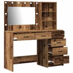 vidaXL Table de Toilette avec tiroir 2 Pièces Marron 78.5 x 41 x 135 cm