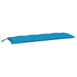 vidaXL Coussins de banc de jardin 2 Pièces bleu clair tissu Oxford