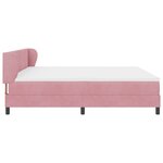 Lit à ressort vidaXL avec matelas Rose 200x200 cm Velours