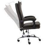 Chaise fauteuil siège de bureau informatique étude tissu gris 02_0024027