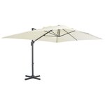 vidaXL Parasol de jardin déporté avec mât en aluminium 400 x 300 cm Sable