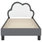 vidaXL Cadre de lit avec tête de lit Gris clair 80 x 160 cm PU