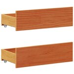 vidaXL Cadre de lit sans matelas avec tête de lit brun cire 160x200 cm