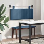vidaXL Tête de lit suspendue Avec lumière LED Bleu Tissu