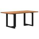vidaXL Table à manger marron clair bois de chêne massif rectangulaire