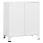 vidaXL Armoire à tiroirs industrielle Blanc 78x40x93 cm Métal