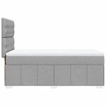 vidaXL Sommier à lattes de lit et matelas Gris clair 90x190 cm Tissu