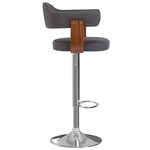 vidaXL Tabourets de bar lot de 2 gris foncé bois courbé et tissu