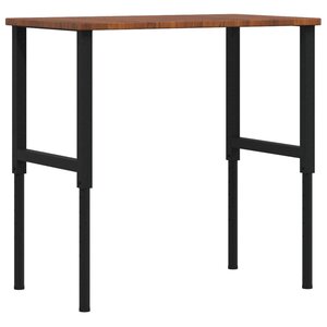 vidaXL Établi marron foncé bois de chêne massif rectangulaire