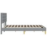 vidaXL Cadre de lit avec tête de lit Gris clair 120 x 200 cm Tissu