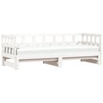 vidaXL Lit de jour avec lit gigogne blanc 80x200 cm bois de pin massif