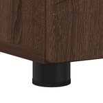 vidaXL Cabinet de salle de bain avec porte Chêne brun 30 x 35 x 192 cm