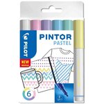 Marqueur à pigment pintor  fin  set de 6 'pastel mix' pilot