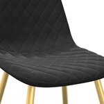 vidaXL Chaises à manger lot de 6 noir velours