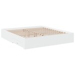 vidaXL Cadre de lit avec tiroirs sans matelas blanc 200x200 cm