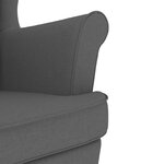 vidaXL Chaise à bascule gris foncé 74x90x102 cm tissu