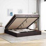 VidaXL Cadre de lit ottoman avec matelas marron foncé 200x200 cm tissu