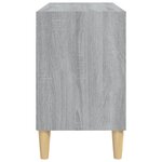 vidaXL Meuble TV avec pieds en bois massif Sonoma gris 69 5x30x50 cm