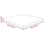 vidaXL Dessus de table carré 90x90x4 cm Bois chêne massif non traité
