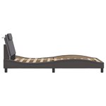 vidaXL Cadre de lit avec LED sans matelas gris 100x200 cm