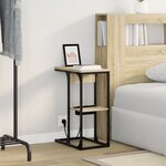 vidaXL Table de chevet Chêne Sonoma 41.5 x 26 x 60.5 cm
