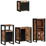vidaXL Ensemble de mobilier de salle de bain avec étagère 4 Pièces