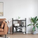 vidaXL Étagère Chêne noir 75 x 30 x 91 cm Bois d'ingénierie