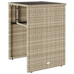 vidaXL Ensemble de bistro 3 Pièces et coussins gris clair résine tressée