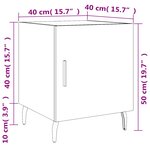 vidaXL Tables de chevet 2 Pièces chêne sonoma 40x40x50 cm bois ingénierie