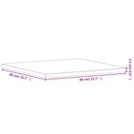 vidaXL Dessus de table 40x40x1 5 cm carré bois massif de hêtre