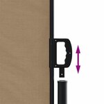 vidaXL Auvent latéral rétractable taupe 180x1000 cm