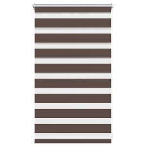 vidaXL Store vénitien Zebra 50 9 x 100 cm largeur du tissu 46 7 cm couleur café