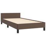 Vidaxl cadre de lit avec tête de lit marron 100x200 cm similicuir