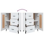 vidaXL Buffet Blanc 69 5x34x90 cm Bois d'ingénierie