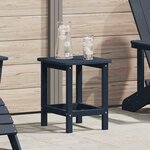 vidaXL Table d'appoint Adirondack Bleu marine 38 x 38 x 46 cm HDPE