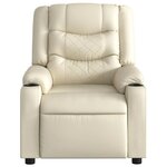 vidaXL Fauteuil inclinable électrique Crème Similicuir