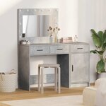 vidaXL Table de Toilette 2 Pièces Gris 40 x 41 x 75 cm Bois d'ingénierie