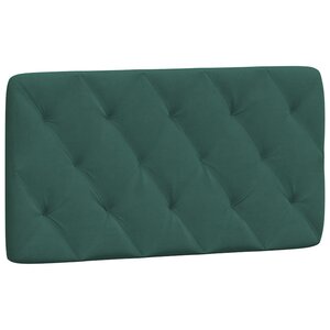 vidaXL Coussin de tête de lit vert foncé 100 cm velours