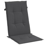 vidaXL Coussins de chaise à dossier haut lot de 6 anthracite mélangé